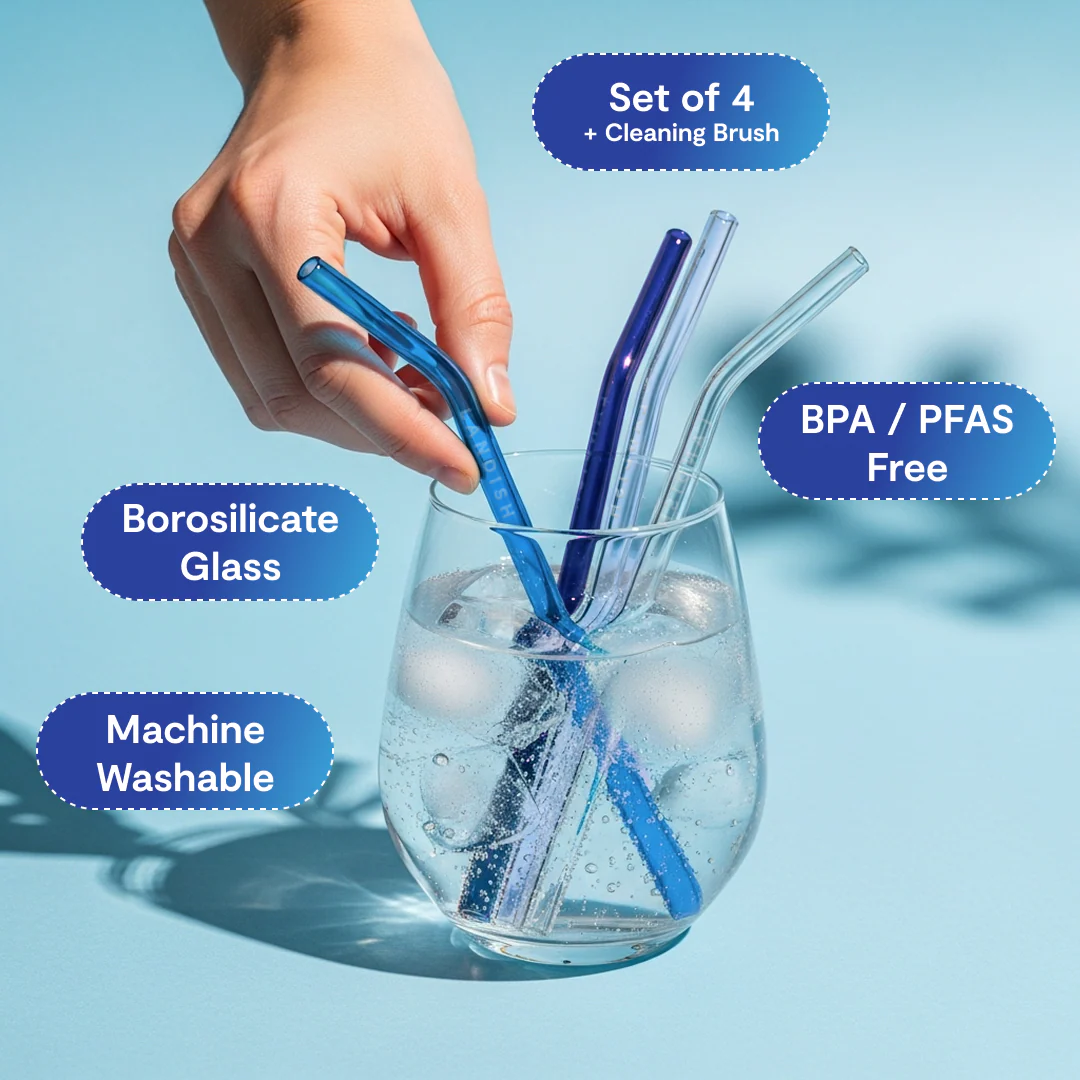 Glass Straws • Blue Set - Image 3